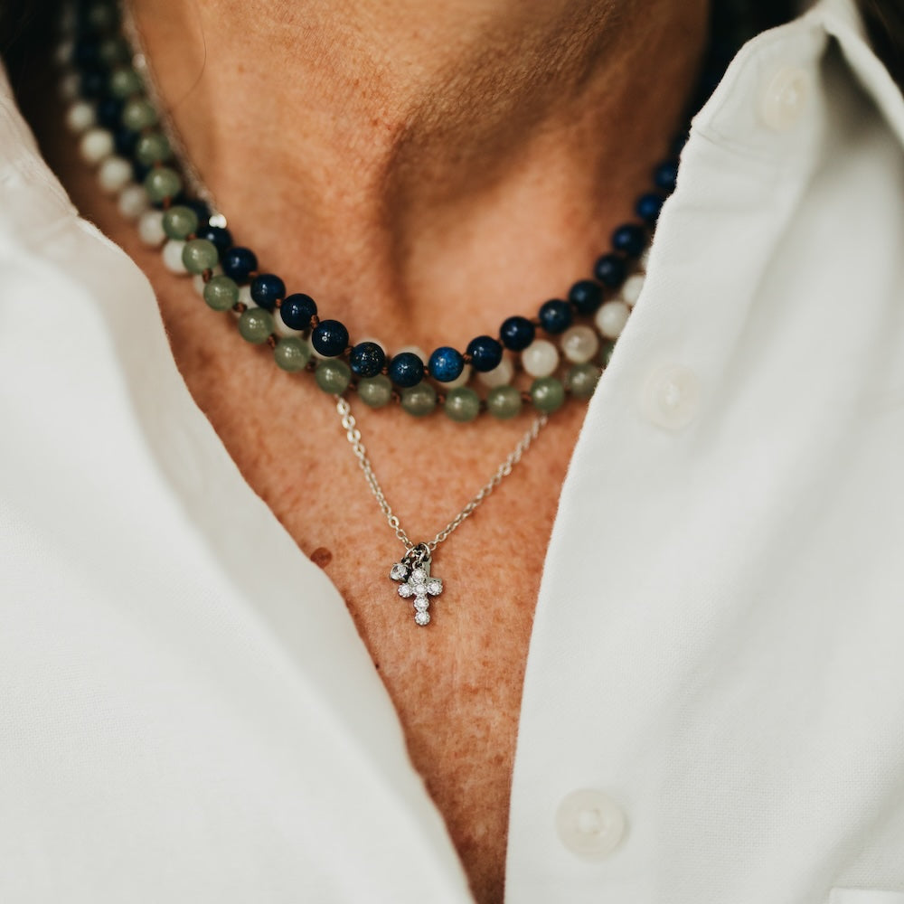 Petite Double Cross Necklace - WATERPROOF