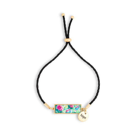 ARTlifting Adjustable Boxed Bracelet - Hydrangea Ajisai Floral Design by Demdaco