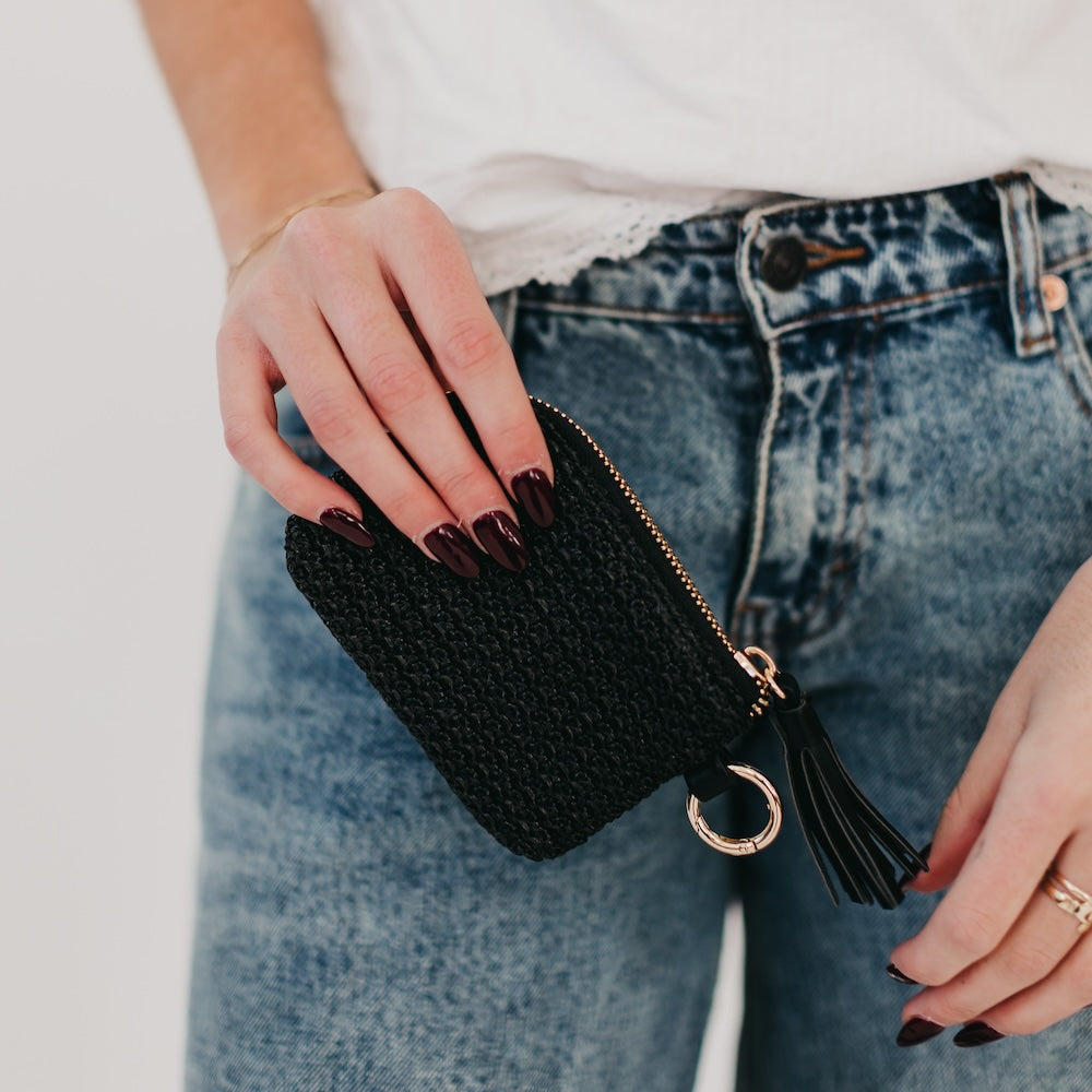 River Raffia Clippable Card Holder