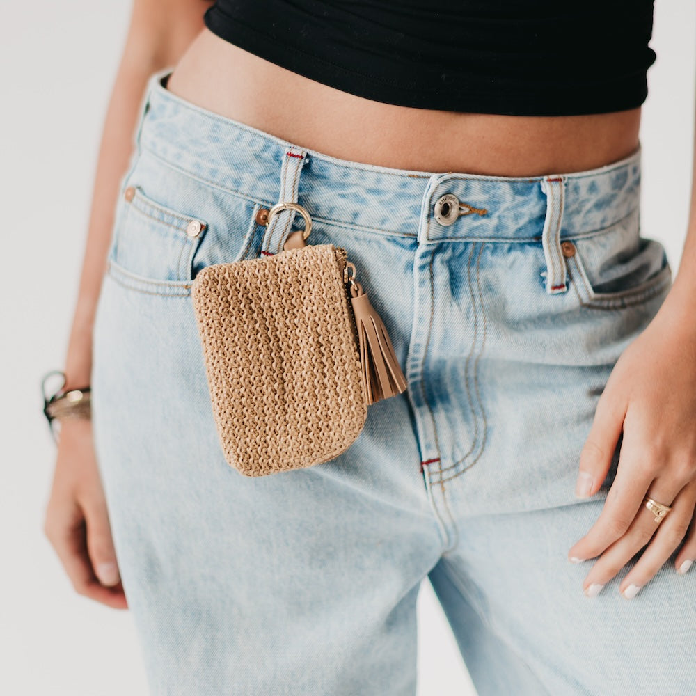 River Raffia Clippable Card Holder