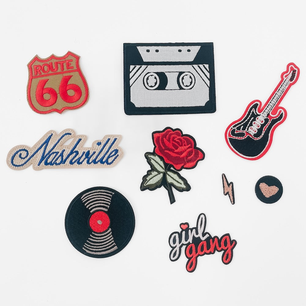 Rock On Iron On Patch Bundle(9 pcs)