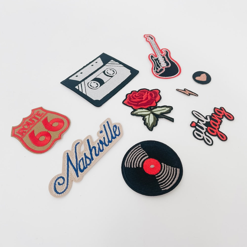 Rock On Iron On Patch Bundle(9 pcs)