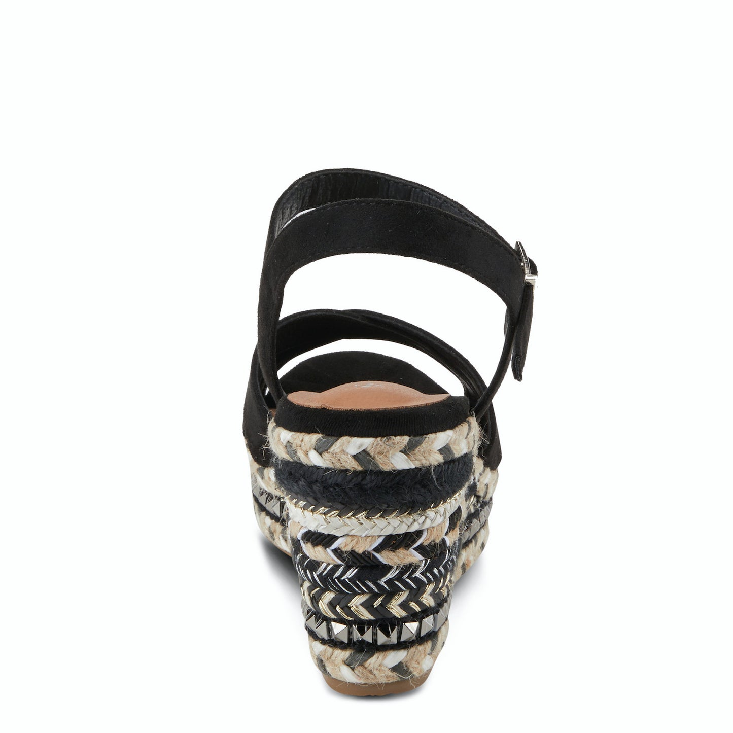 SLOANE Black espadrille platform SANDAL Wedge by Patrizia