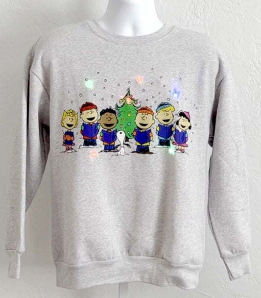 Charlie Brown Light Up Holiday Christmas Crewneck Sweatshirt by Peanuts
