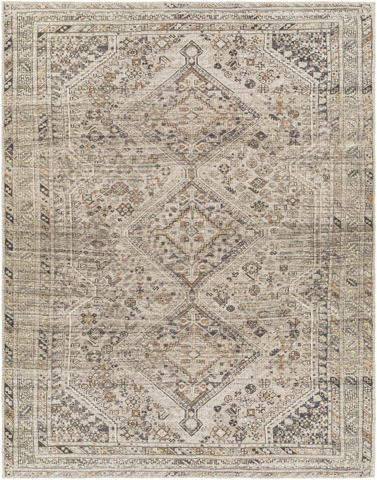 Barny Beige Flat Pile Washable Rug