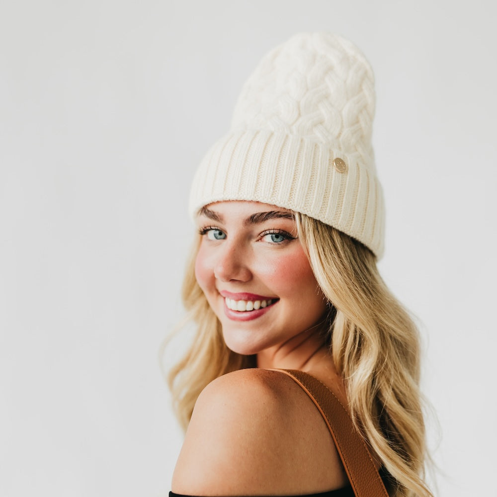 Satin Lined Cashmere Beanie