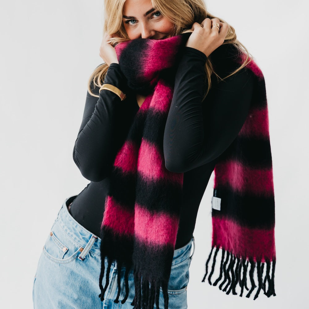 Stevie Striped Tassel Scarf