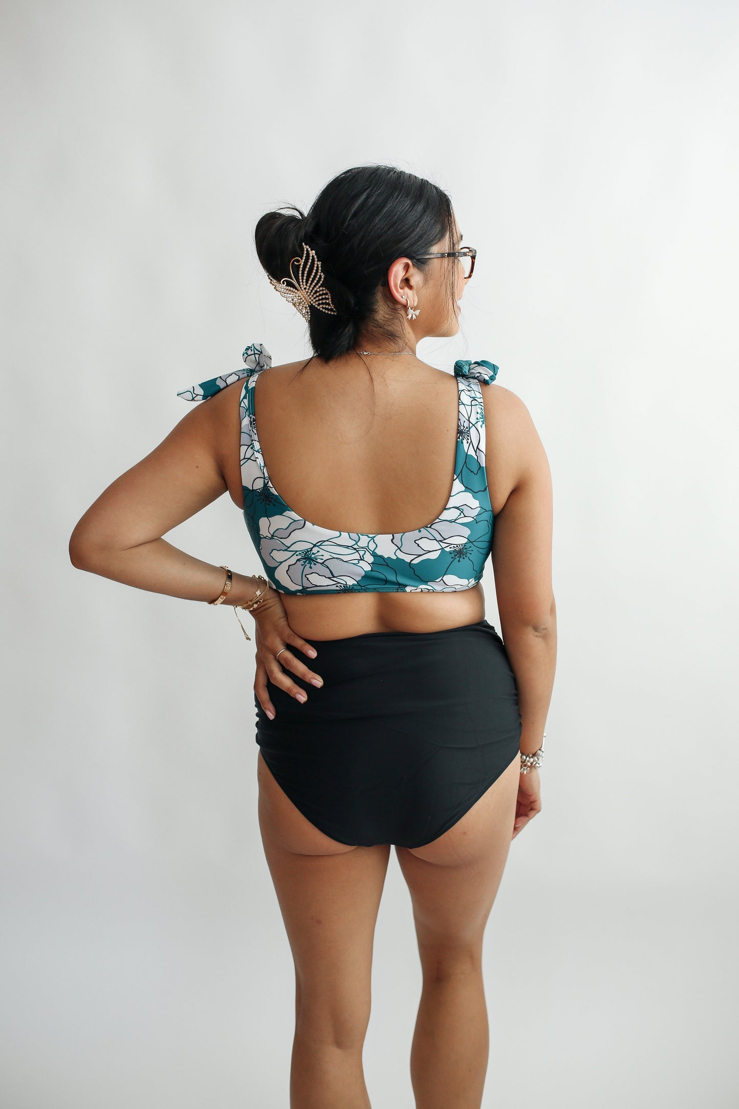 Tie Shoulder Breastfeeding Bikini Swimsuit Top