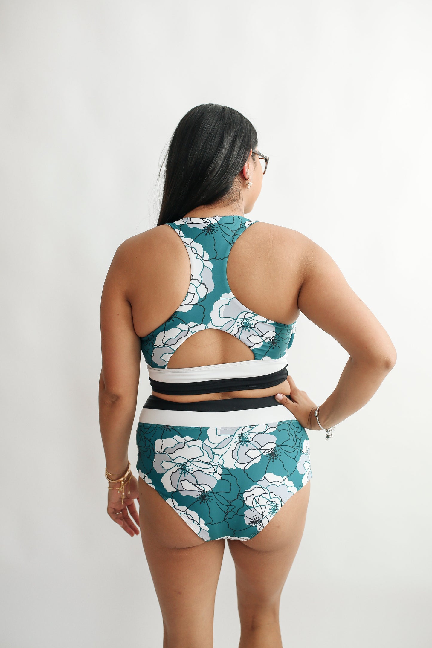 Moderate Coverage High Waist Bikini Bottoms