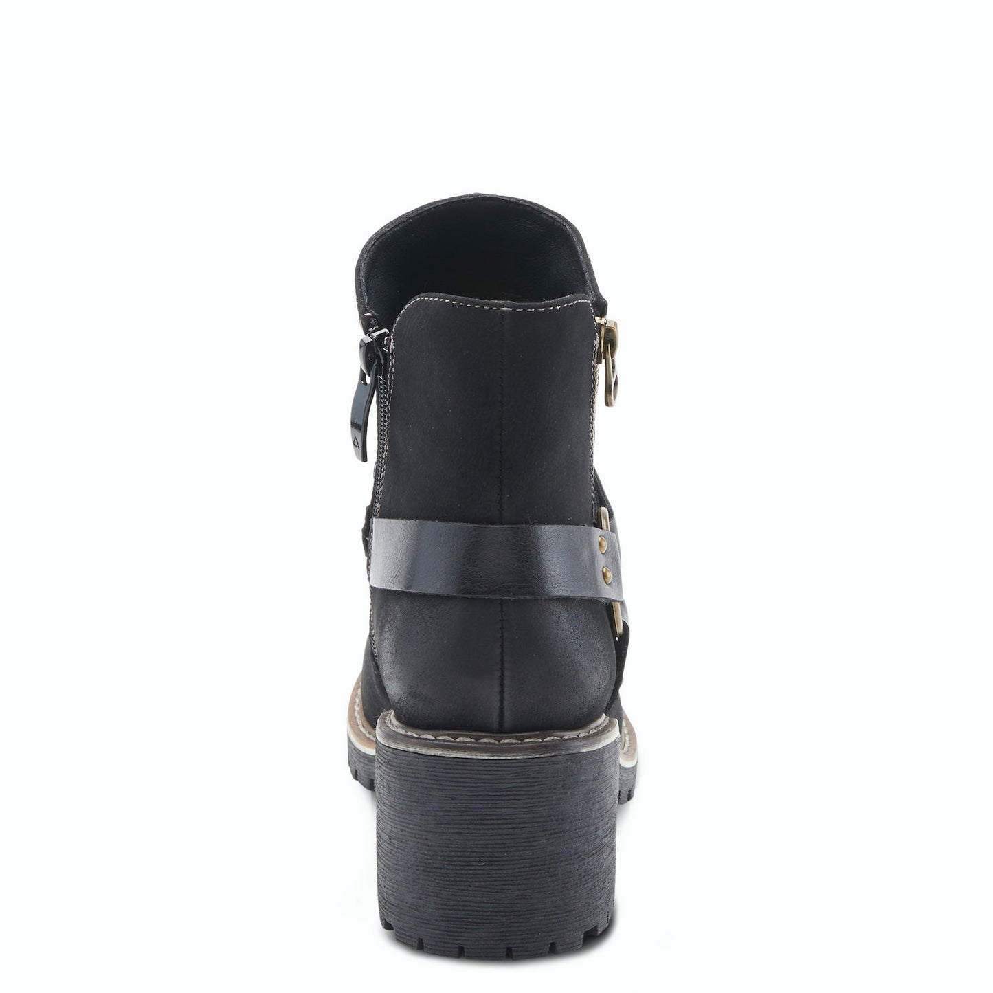 Firewood Black Lug Sole Bootie By Patrizia