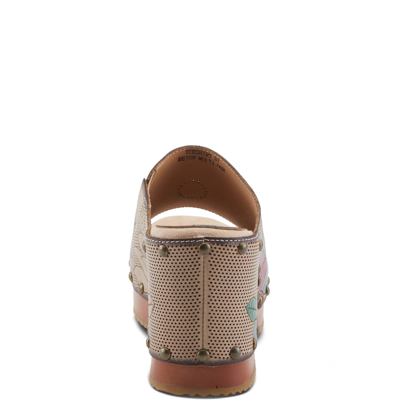 TEESHIRT Beige Multi Platform Sandal by L`ARTISTE