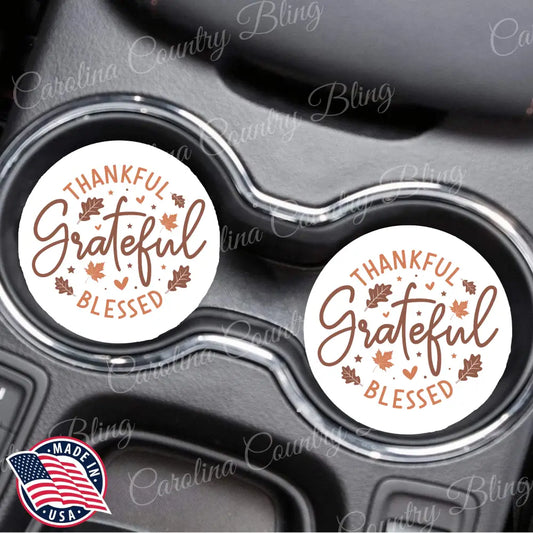 Thankful, Grateful, Blessed – White