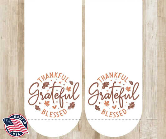 Thankful, Grateful, Blessed – White