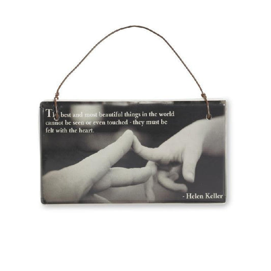 4in Black&White Fingers Touching Ornament