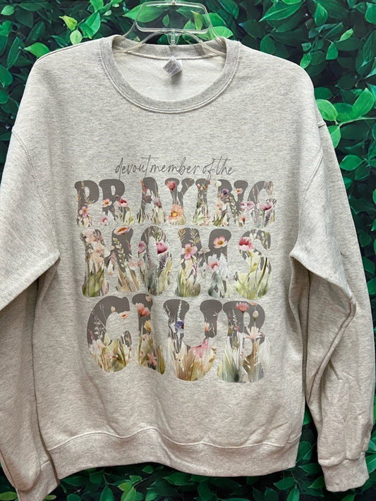 Devout Member Praying Moms Club Super Soft Oats Heather Tee