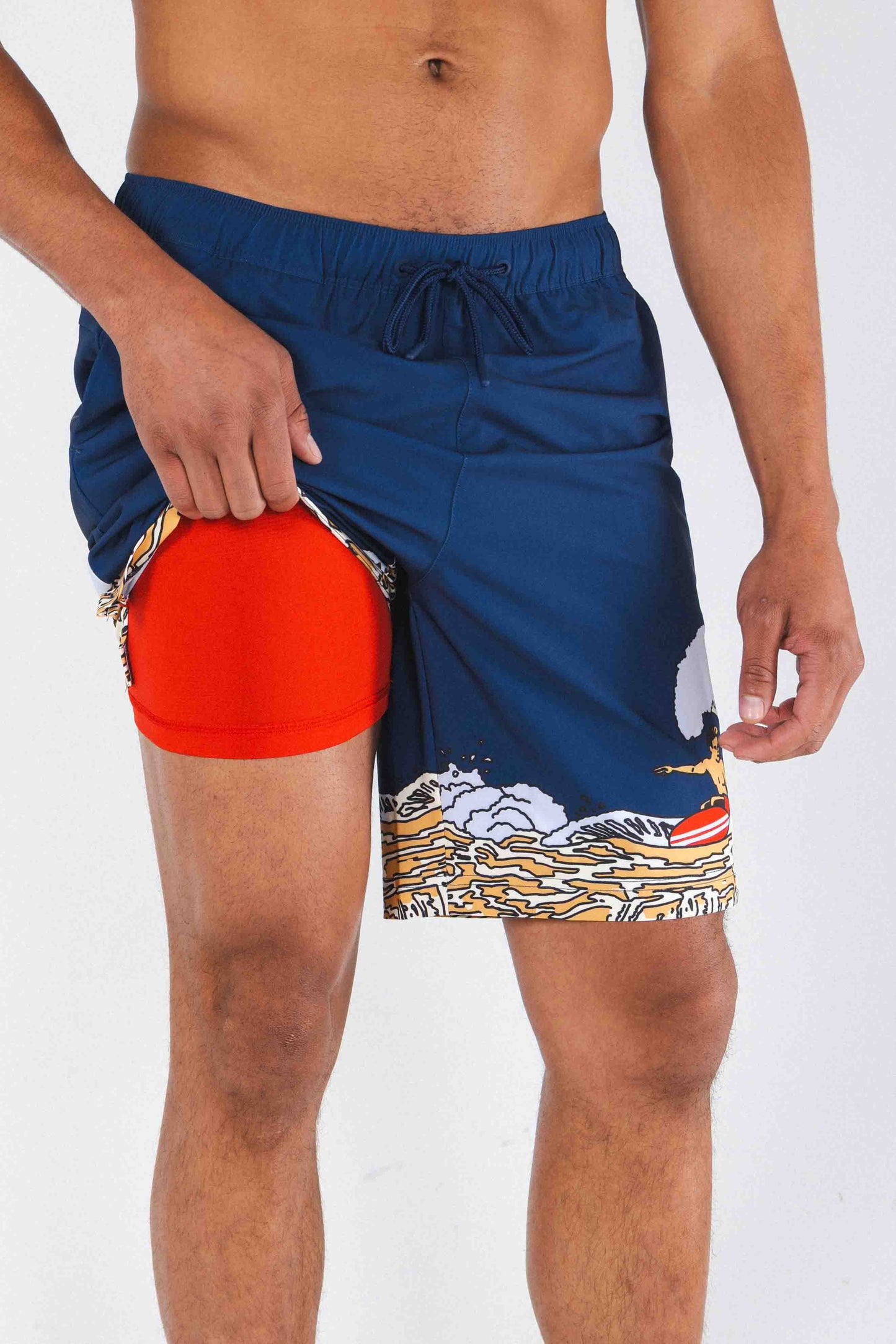 The Tidal Lager | Beer Surfer Ball Hammock® Pouch 8" Swim Trunks