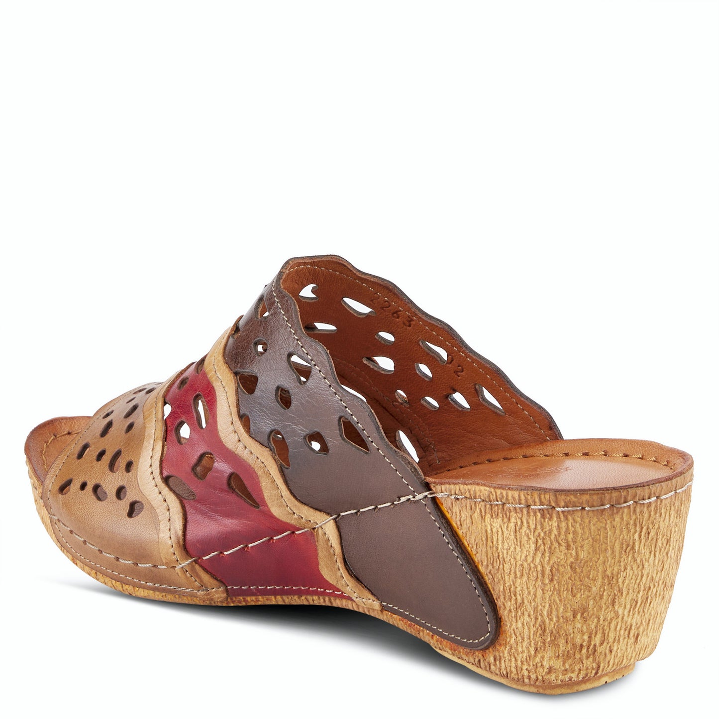 FOOTY Brown Multi Sandal by Spring Step