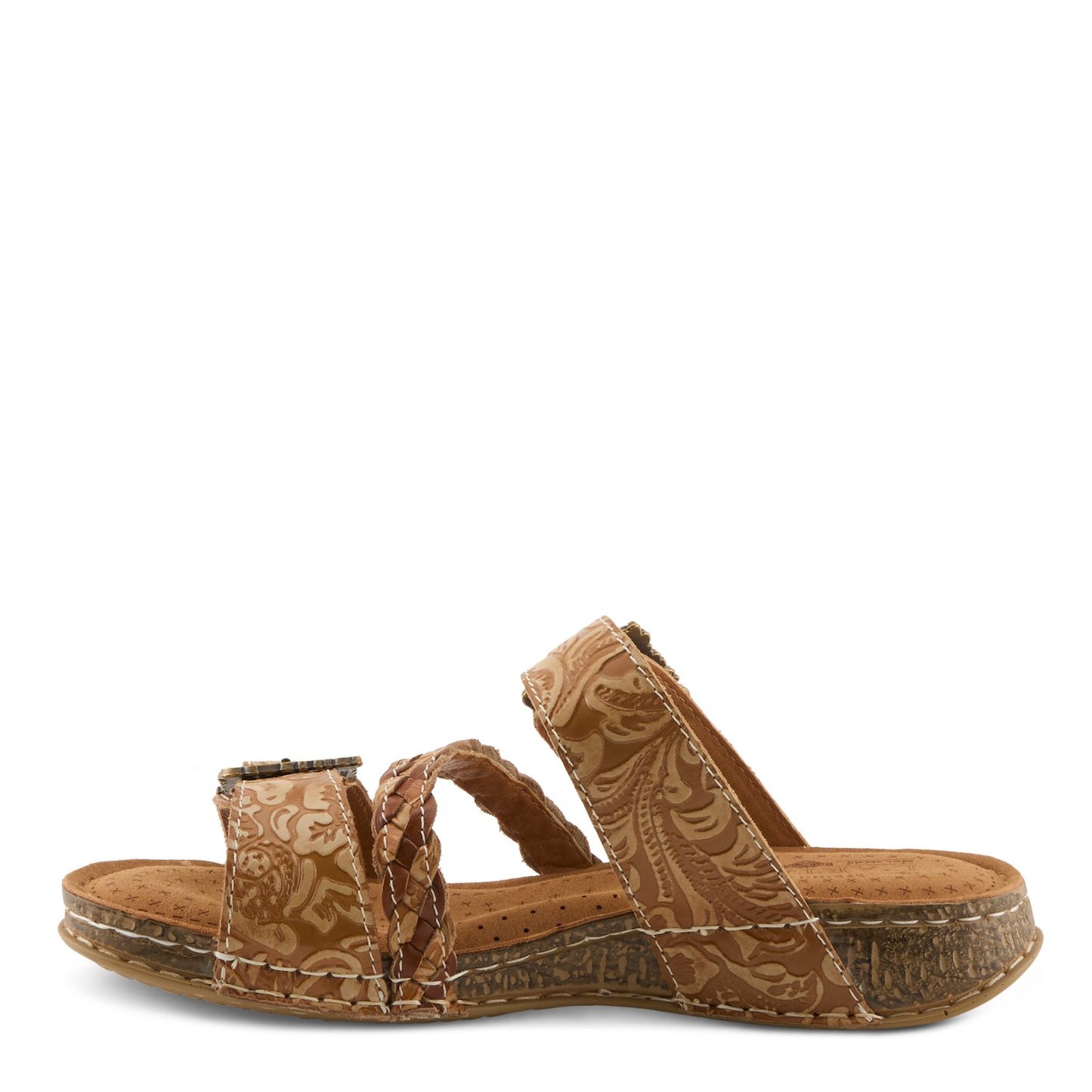 Astra Tan corked Sandal by L'Artiste
