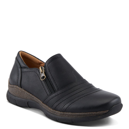 Rigny Black Slip On Wedge Shoe by PATRIZIA