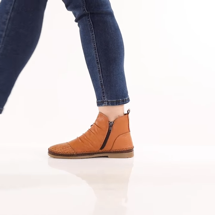 Pomeroy  basketweave Camel Bootie By Spring Step