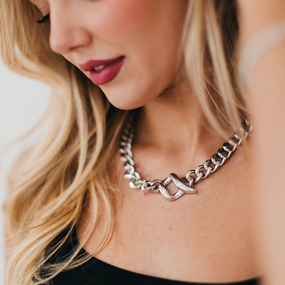 Viviana Chain Statement Necklace - WATERPROOF