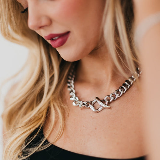 Viviana Chain Statement Necklace - WATERPROOF