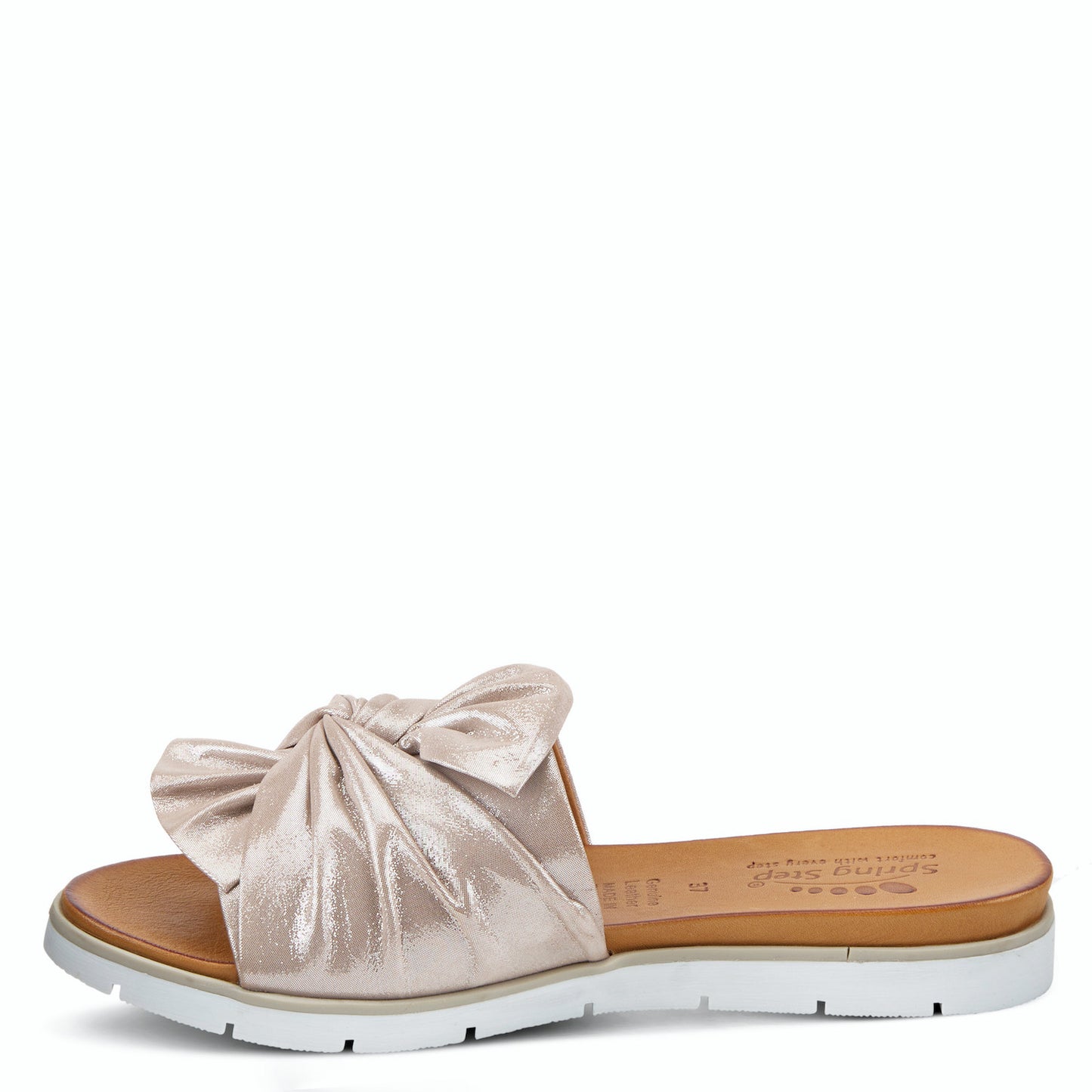 LAVONA Silver Bow Sandal by Spring Step