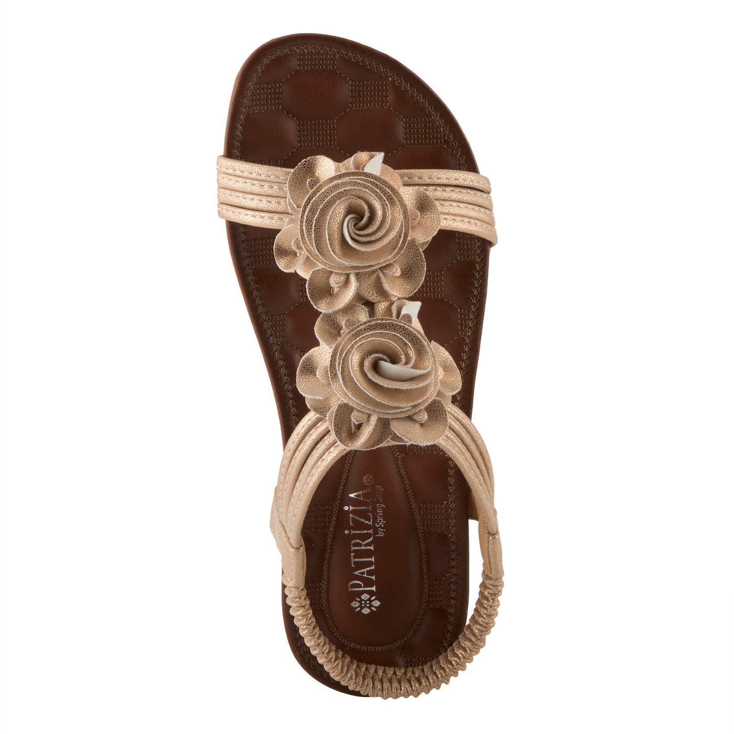 NECTARINE Rose Gold T-Strap Sandal By Patrizia