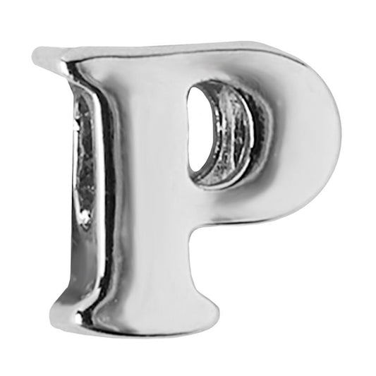 P - ALPHABET CHARM ADORABLE PLATED METAL CHARM