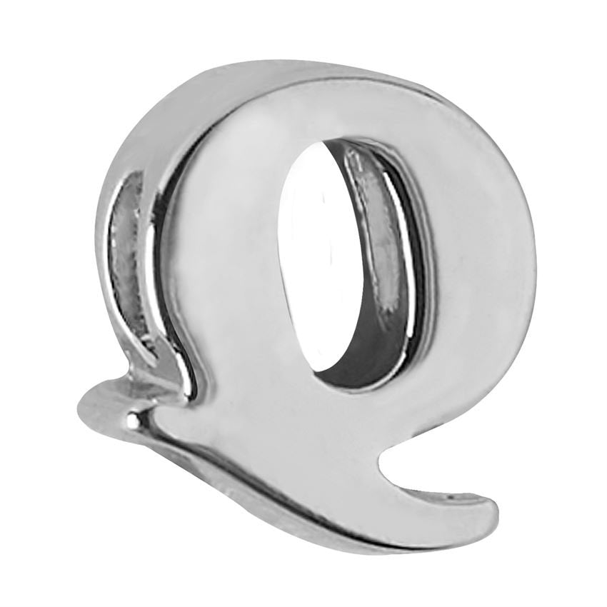 Q - ALPHABET CHARM ADORABLE PLATED METAL CHARM