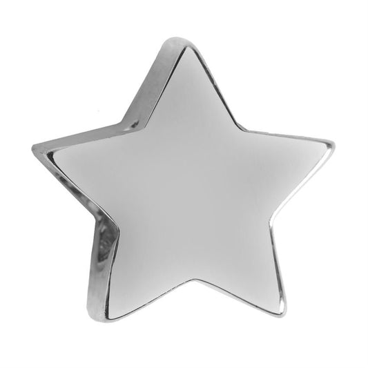 SILVER STAR CHARM - ADORABLE PLATED METAL CHARM