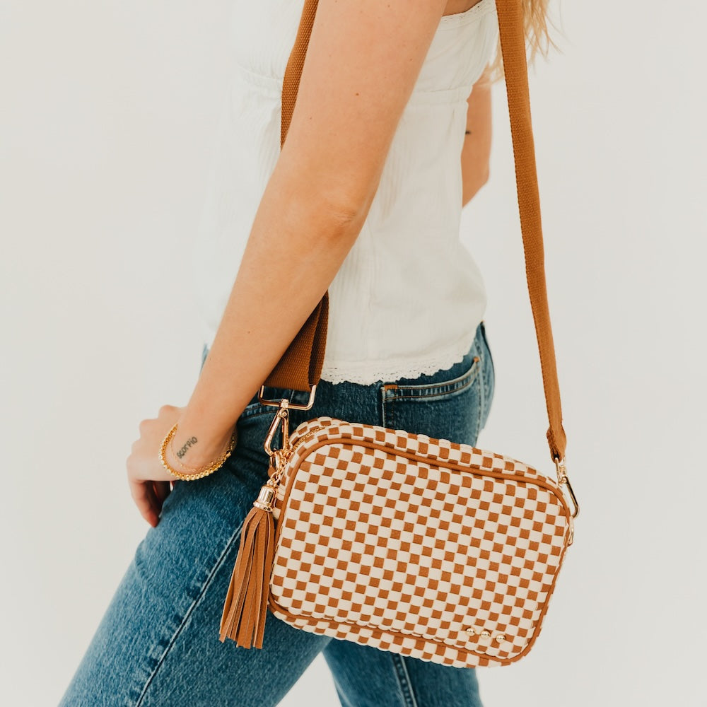 Woven Willow Camera Crossbody Bag