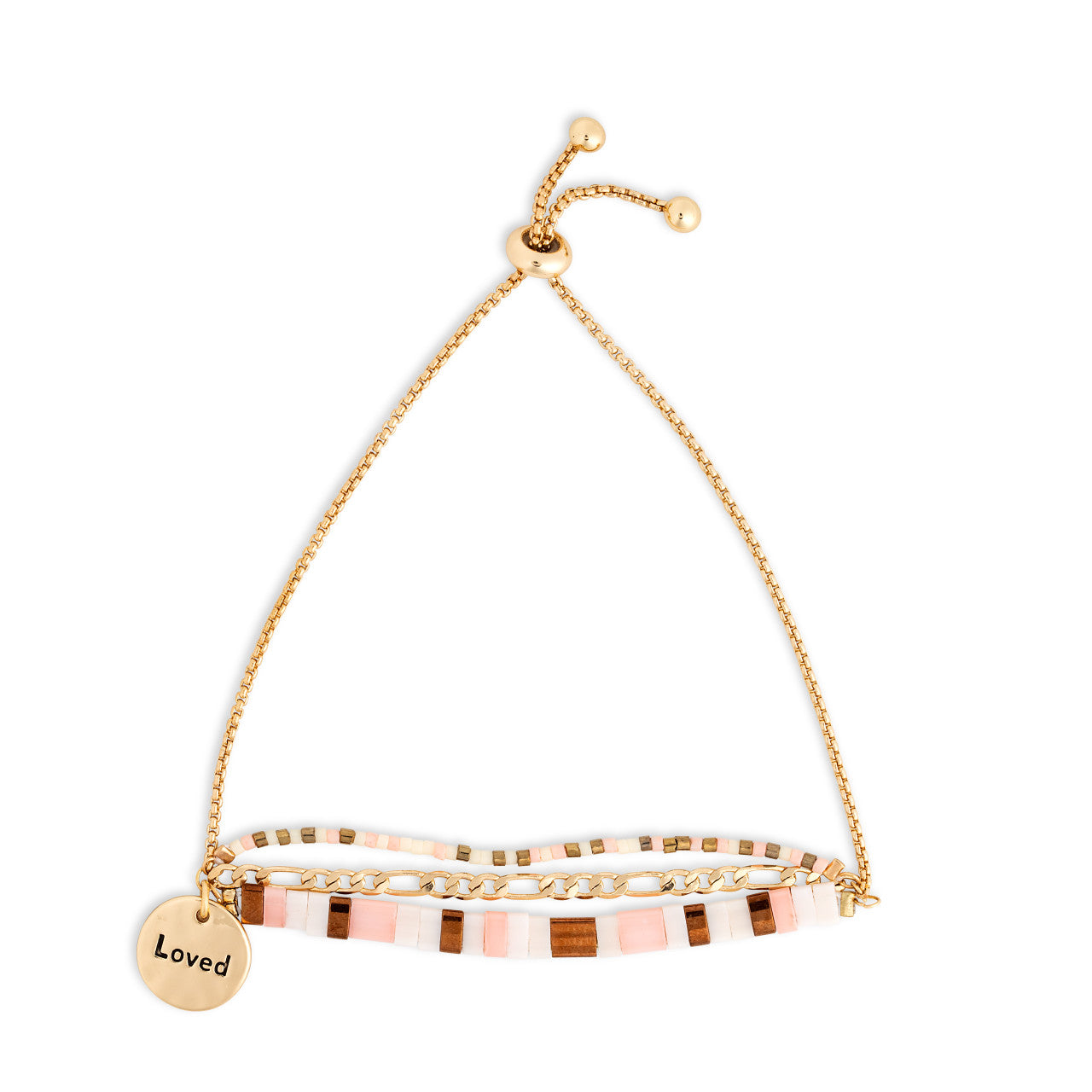 Your Journey Adjustable Tile Bracelet Boxed - Loved by Demdaco Life is alot like the beads of this bracelet. Each with a story to tell