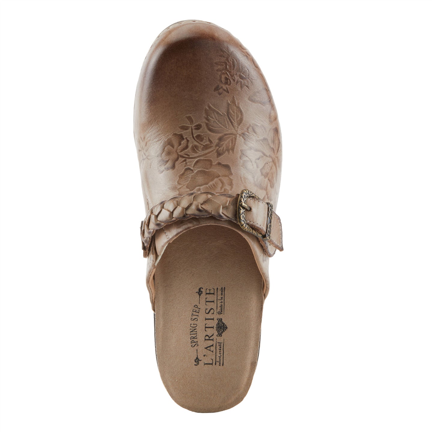 CALLIROE Boho Chic Vintage Charm Leather Clog Shoe by L`ARTISTE