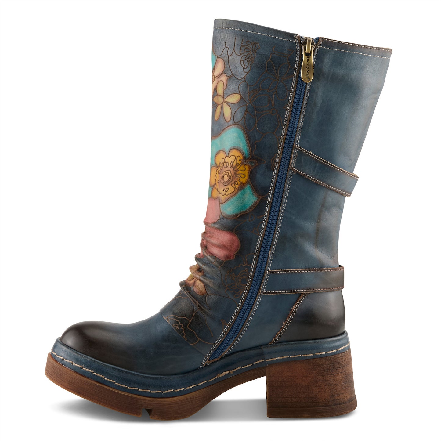 Cool Vibes - Blum show stopping hand-painted leather boot by L`ARTISTE
