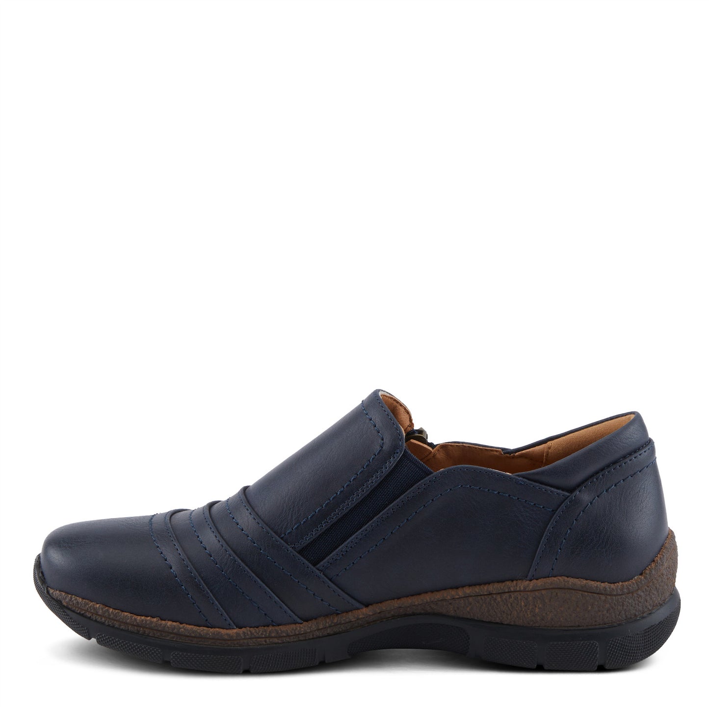 Rigny Navy Slip On Wedge Shoe by PATRIZIA