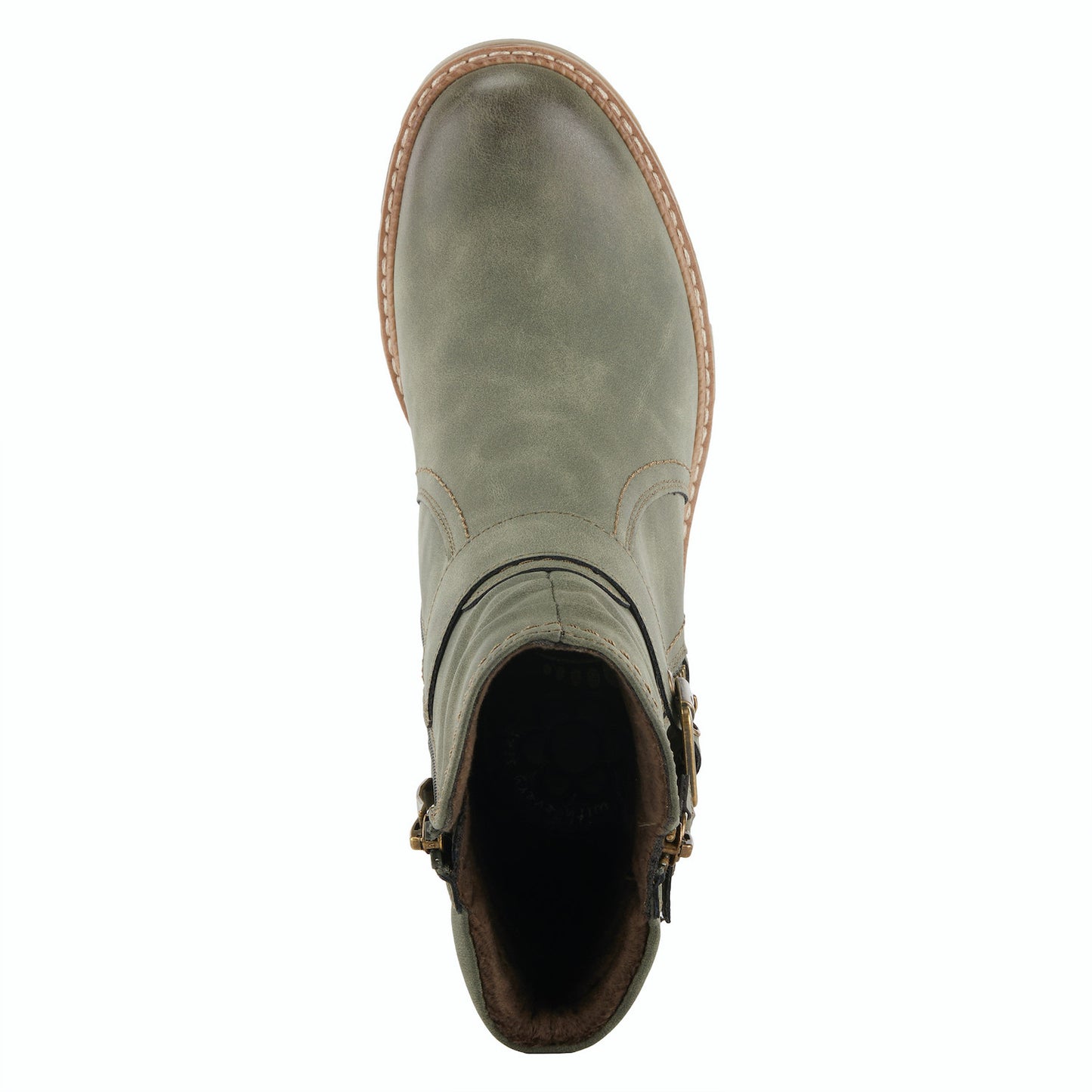 SMOKIES Lugged BOOT By Spring Step in Light Green & Light Grey