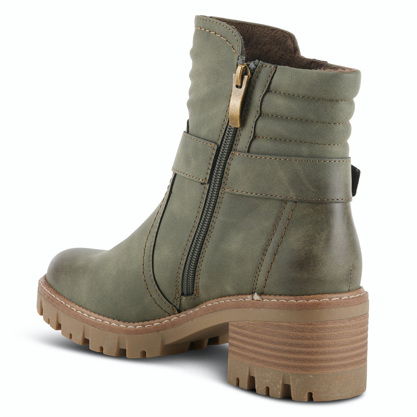 SMOKIES Lugged BOOT By Spring Step in Light Green & Light Grey