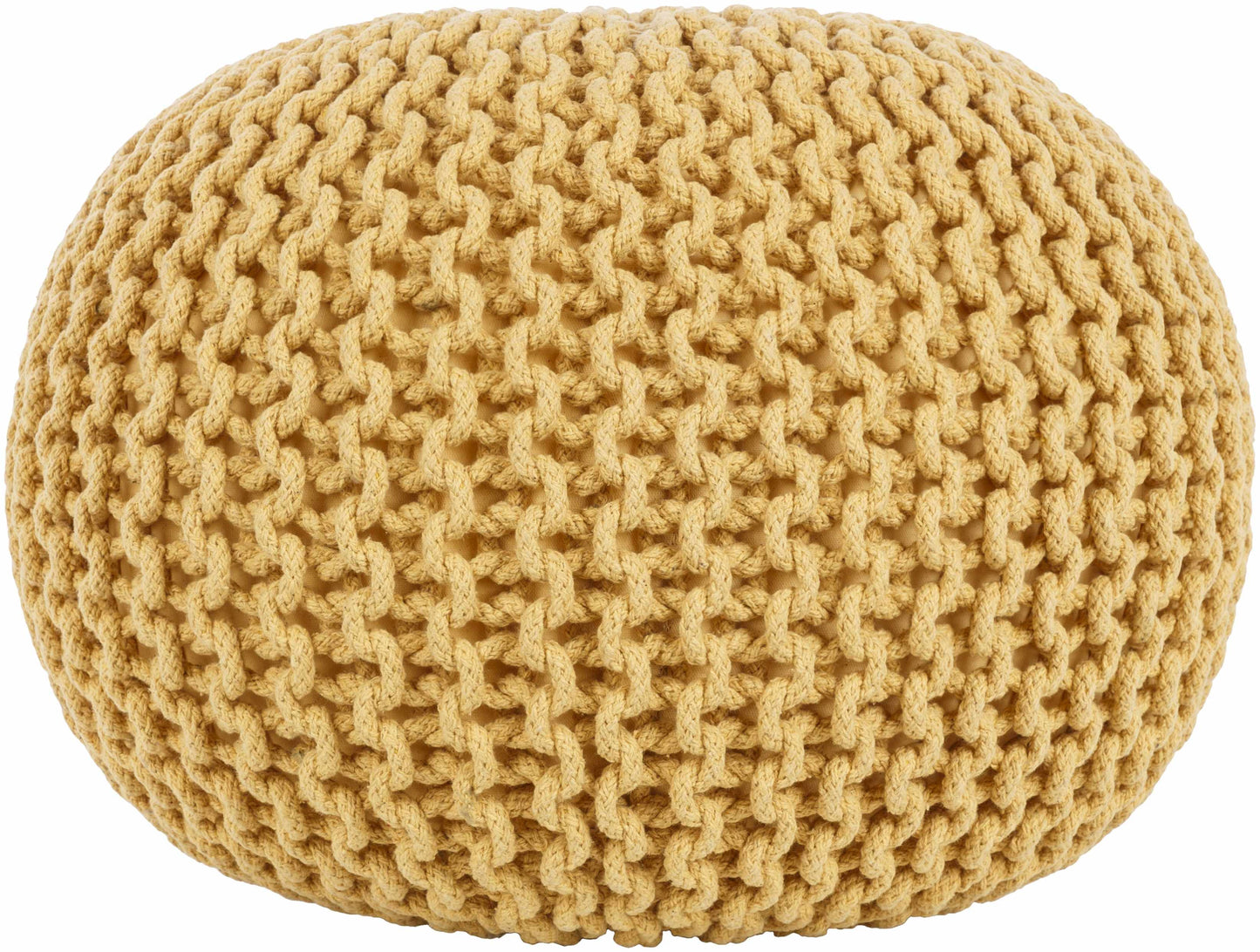 Yablanitsa Orange Knitted Pouf