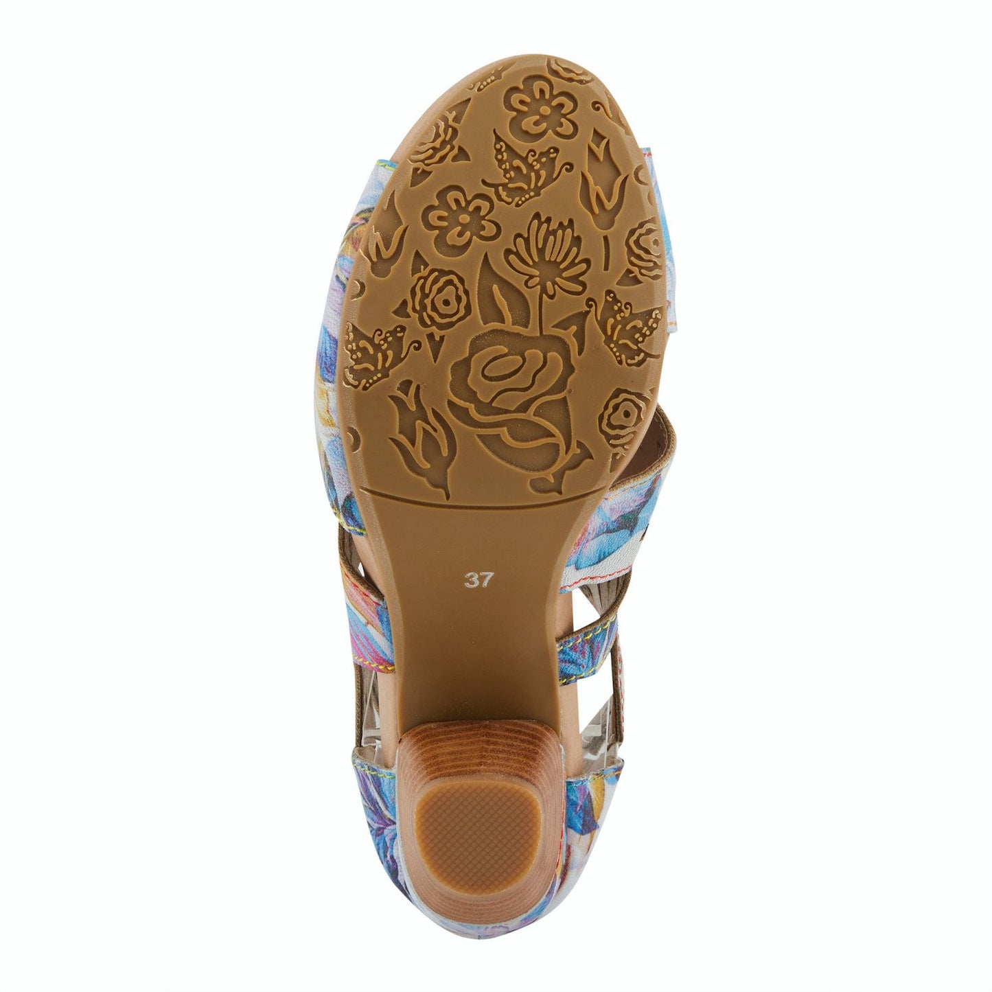 ICON Blue Multi Heel Sandals by L'Artiste
